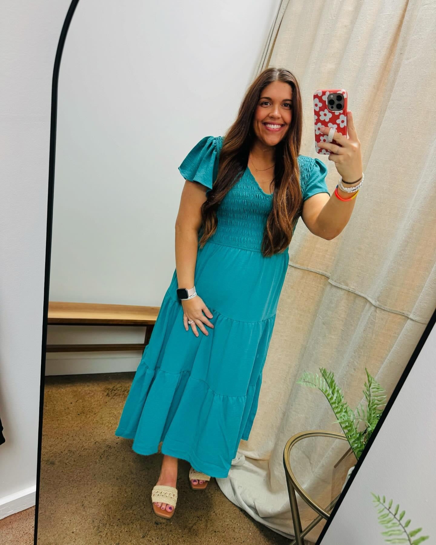 Curvy Flutter Midi Dress